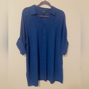 Alfani Women's Blue Button-Up Top